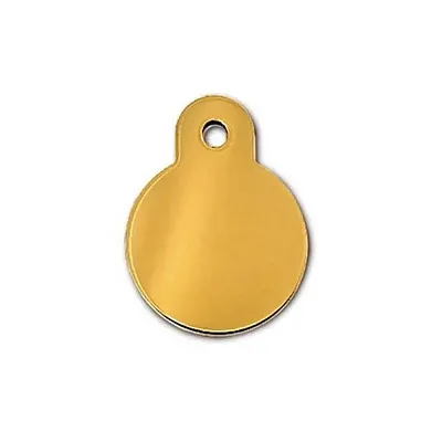 Hillman Group Small Polished Circle ID Tag - Gold