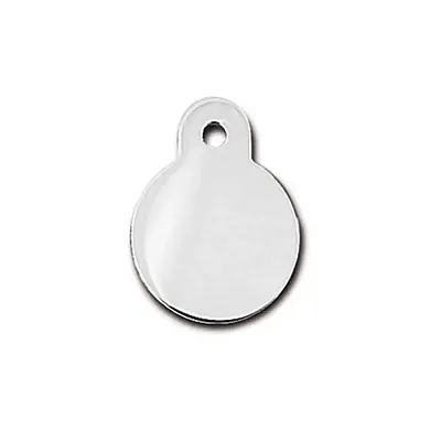 Hillman Group Small Polished Circle ID Tag - Chrome