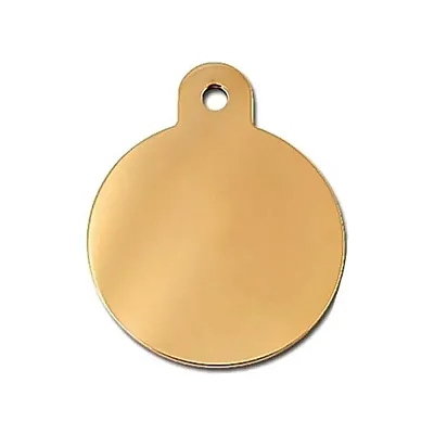 Hillman Group Large Polished Circle ID Tag - Gold