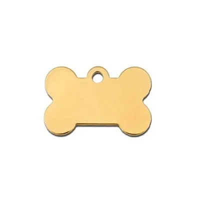 Hillman Group Small Polished Bone ID Tag - Gold