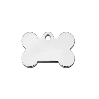 Hillman Group Small Polished Bone ID Tag - Chrome