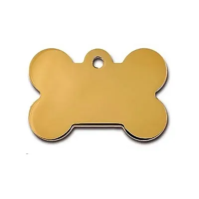 Hillman Group Large Polished Bone ID Tag - Gold
