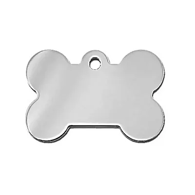 Hillman Group Large Polished Bone ID Tag - Chrome