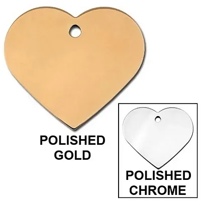 Hillman Group Large Polished Heart ID Tag - Gold