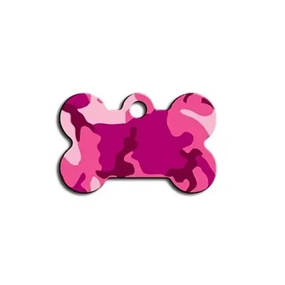 Hillman Group Small Camouflage Bone ID Tag - Pink