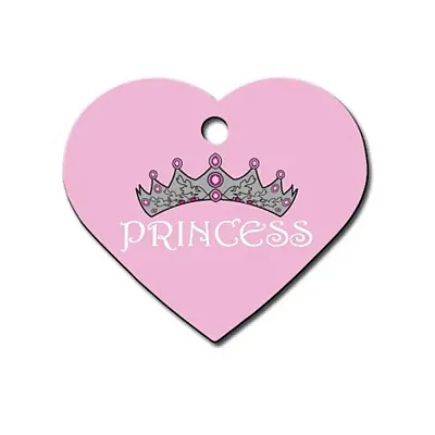 Hillman Group Large Pink Princess Heart ID Tag