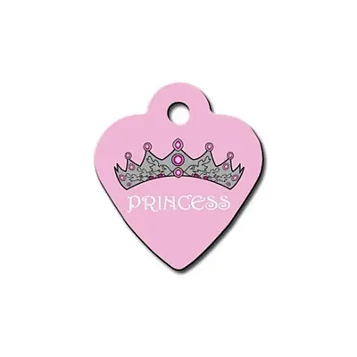 Hillman Group Small Pink Princess Heart ID Tag