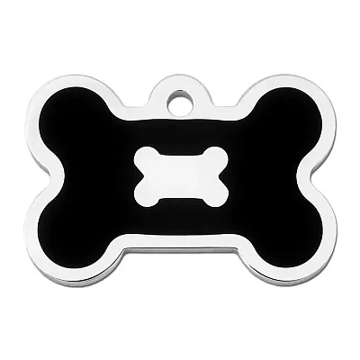 Hillman Group Large Epoxy Filled Bone ID Tag - Black