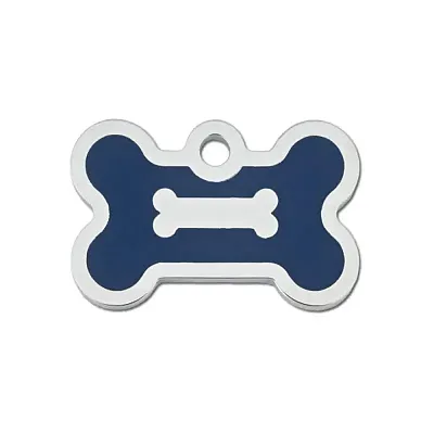 Hillman Group Small Epoxy Filled Bone ID Tag - Blue