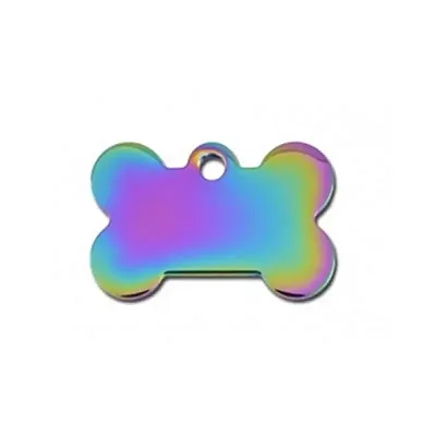 Hillman Group Small Polished Rainbow Bone ID Tag