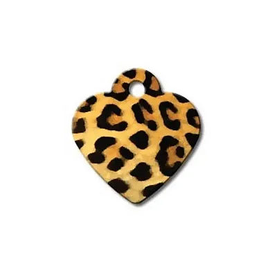 Hillman Group Leopard Print Small Heart ID Tag