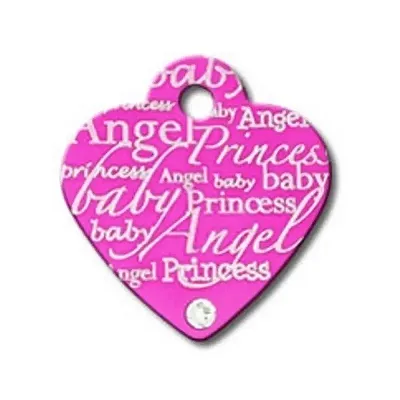 Hillman Group Diva Laser-Etched Small Heart ID Tag