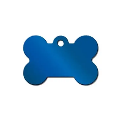 Hillman Group Polished Blue Large Bone ID Tag