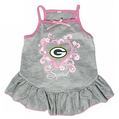 Hunter Green Bay Packers "Too Cute Squad" Pet Dress - Medium