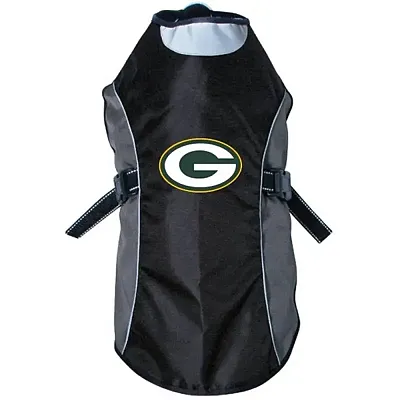Hunter Green Bay Packers Water Resistant Reflective Pet Jacket - XS