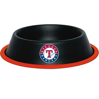 Hunter Texas Rangers Gloss Black Pet Bowl