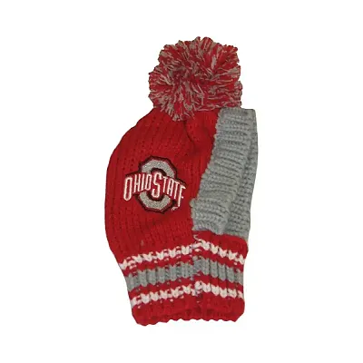 Little Earth Productions Ohio State Buckeyes Pet Knit Hat - Large