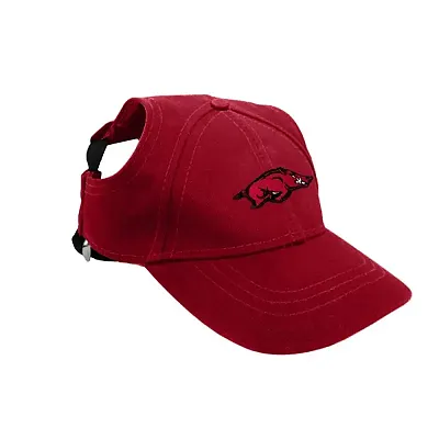 Little Earth Productions Arkansas Razorbacks Pet Baseball Hat - Medium