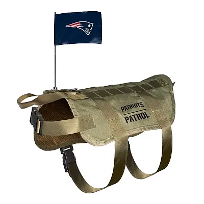 Little Earth Productions New England Patriots Pet Tactical Vest - M/L
