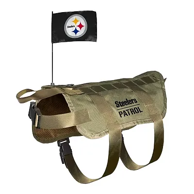 Little Earth Productions Pittsburgh Steelers Pet Tactical Vest - M/L
