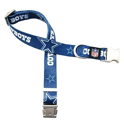 Little Earth Productions Dallas Cowboys Premium Pet Nylon Collar - Medium