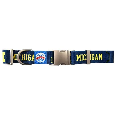 Little Earth Productions Michigan Wolverines Premium Pet Nylon Collar - Small