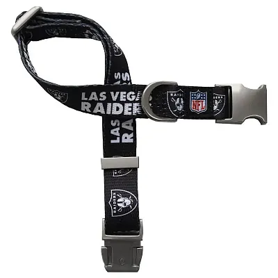 Little Earth Productions Las Vegas Raiders Premium Pet Nylon Collar - Medium