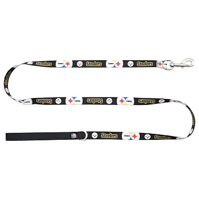 Little Earth Productions Pittsburgh Steelers Premium Pet Nylon Leash - S/M