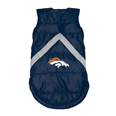Little Earth Productions Denver Broncos Pet Puffer Vest - Large