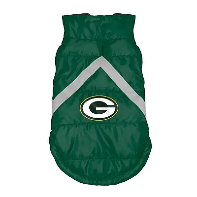 Little Earth Productions Green Bay Packers Pet Puffer Vest - Medium