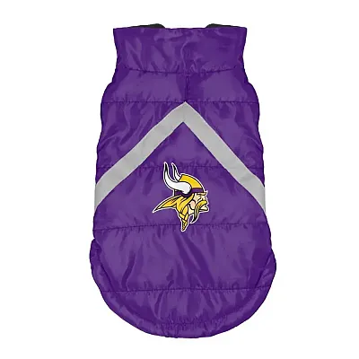 Little Earth Productions Minnesota Vikings Pet Puffer Vest - XS