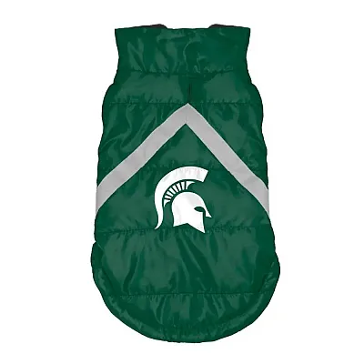 Little Earth Productions Michigan State Spartans Pet Puffer Vest - Teacup