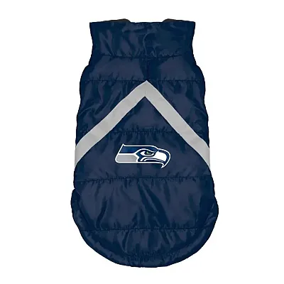 Little Earth Productions Seattle Seahawks Pet Puffer Vest - Medium
