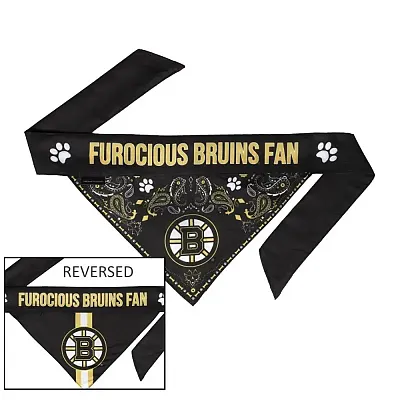 Little Earth Productions Boston Bruins Pet Reversible Paisley Bandana - Medium