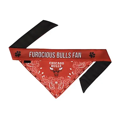 Little Earth Productions Chicago Bulls Pet Reversible Paisley Bandana - Medium