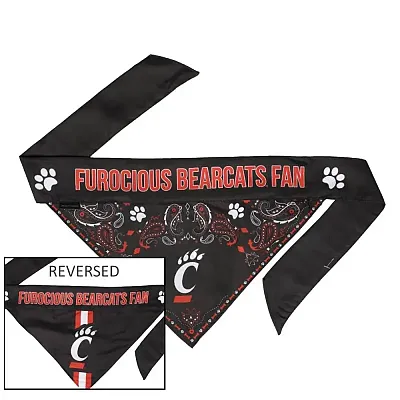 Little Earth Productions Cincinnati Bearcats Pet Reversible Paisley Bandana - M