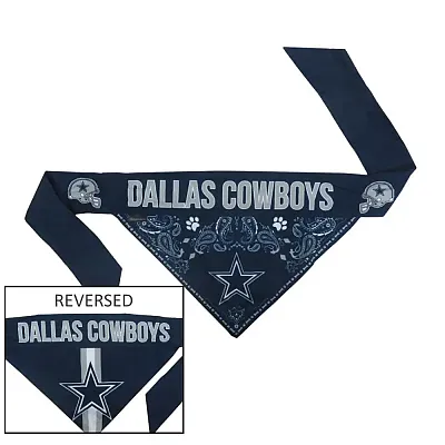 Little Earth Productions Dallas Cowboys Pet Reversible Paisley Bandana - Medium
