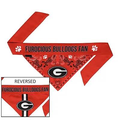 Little Earth Productions Georgia Bulldogs Pet Reversible Paisley Bandana - XL