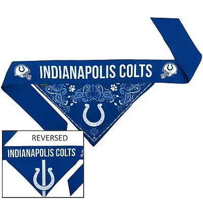 Little Earth Productions Indianapolis Colts Pet Reversible Paisley Bandana - Sm
