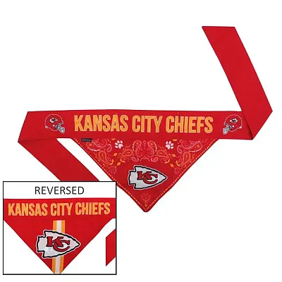 Little Earth Productions Kansas City Chiefs Pet Reversible Paisley Bandana - XS