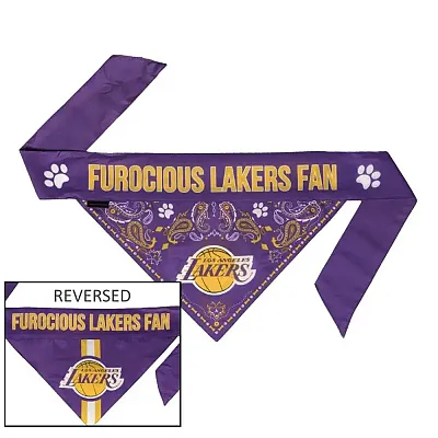 Little Earth Productions Los Angeles Lakers Pet Reversible Paisley Bandana - XL