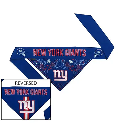 Little Earth Productions New York Giants Pet Reversible Paisley Bandana - Small