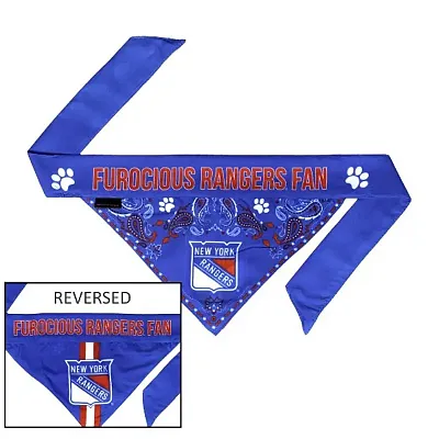 Little Earth Productions New York Rangers Pet Reversible Paisley Bandana - Smal
