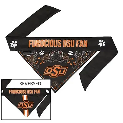 Little Earth Productions Oklahoma State Cowboys Pet Reversible Paisley Bandana 