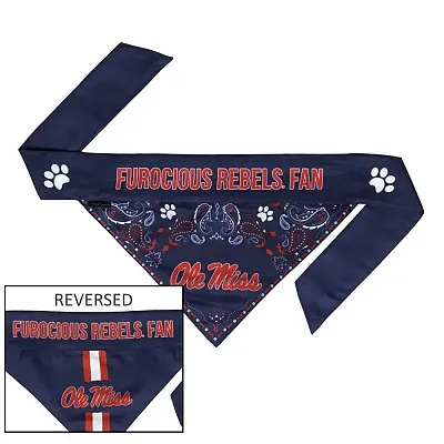 Little Earth Productions Ole Miss Rebels Pet Reversible Paisley Bandana - XL