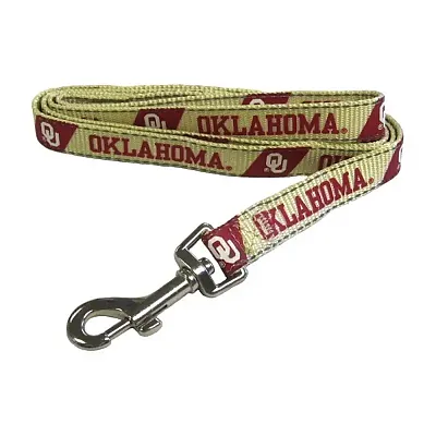 Pet Goods Manufacturing Oklahoma Sooners Pet Reflective Nylon Leash - Medium