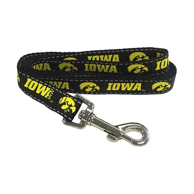 Pet Goods Manufacturing Iowa Hawkeyes Pet Reflective Nylon Leash - Medium