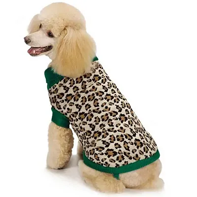 Pet Edge M. Isaac Mizrahi Luxe Leopard Pet Sweater - Large