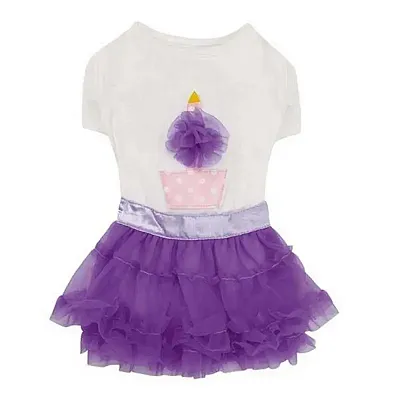 Pet Edge Chiffon Cupcake Tee And Skirt Set - Small