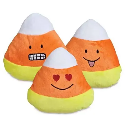 Pet Edge Grriggles Emoji Candy Corn Pet Toy - Grin